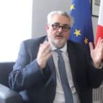 Olivier Bianchi, maire de Clermont-Ferrand, durant l'entretien