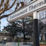 Panneau Etablissement thermal et buvette Eugénie à Royat